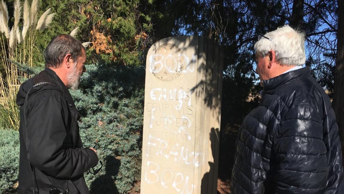 Roban una efigie de bronce de Lluís Companys en Tornabous