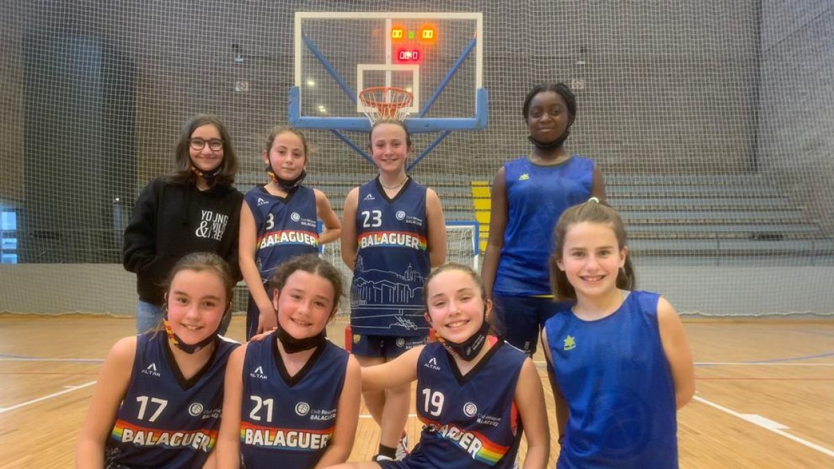 Equipo Mini del CB Balaguer, uno de los que debutó en casa el pasado fin de semana