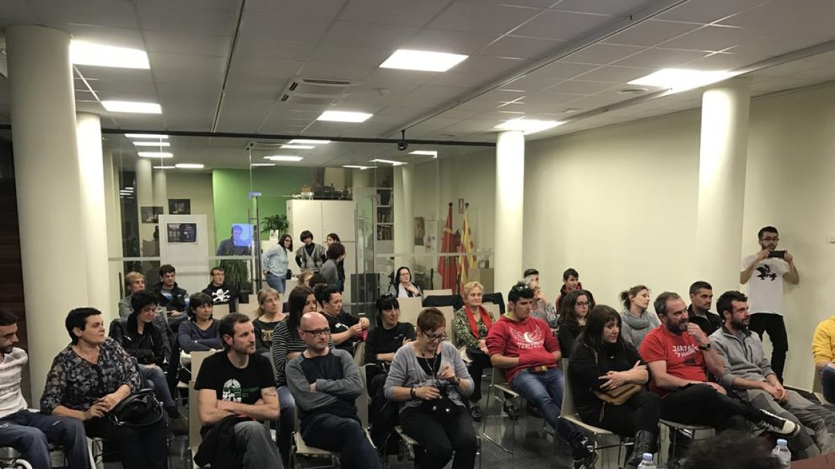 Un momento de la conferencia del pasado viernes en Juneda.