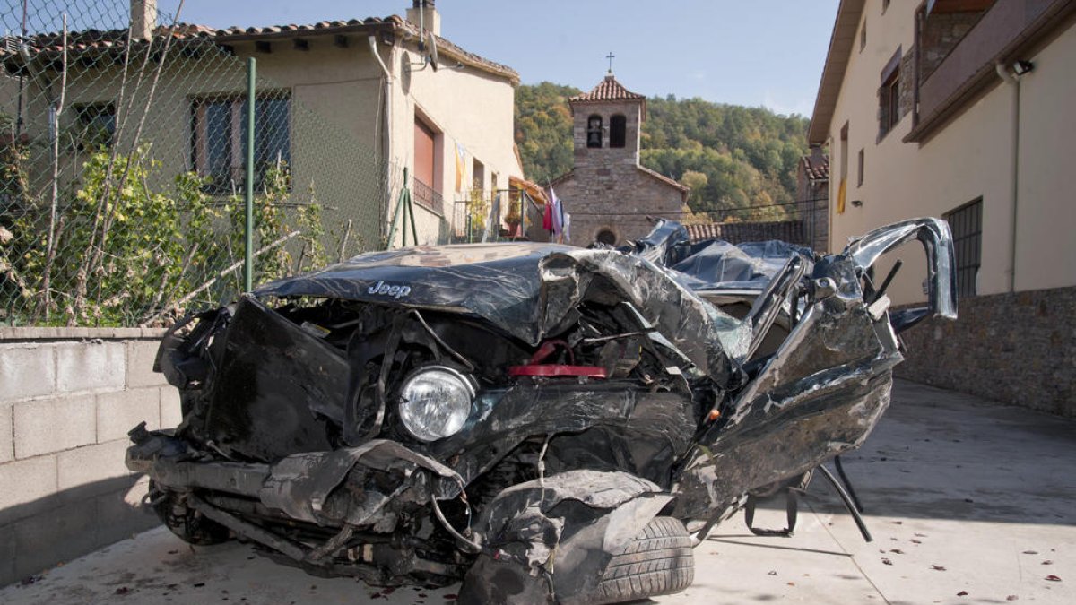 Imatge del totterreny sinistrat a Molló, al Ripollès, la matinada de divendres a dissabte.