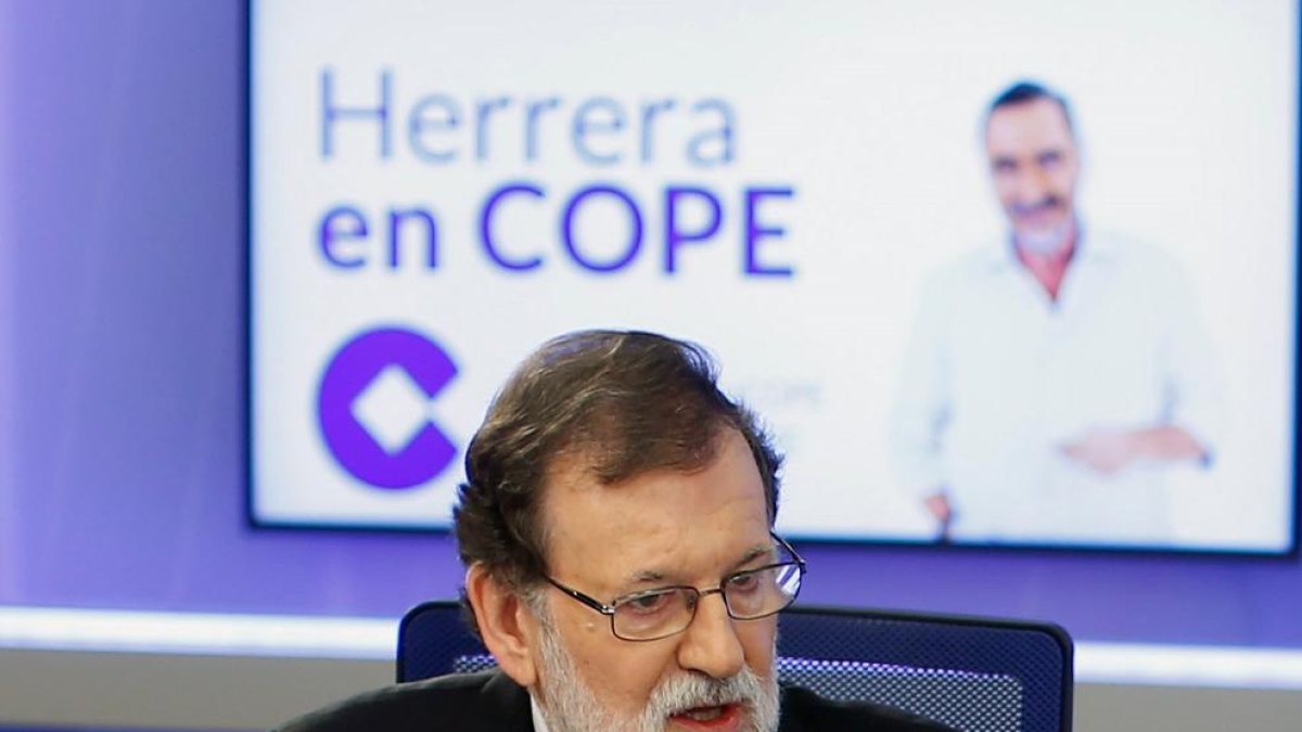 Mariano Rajoy durante su entrevista a la COPE.