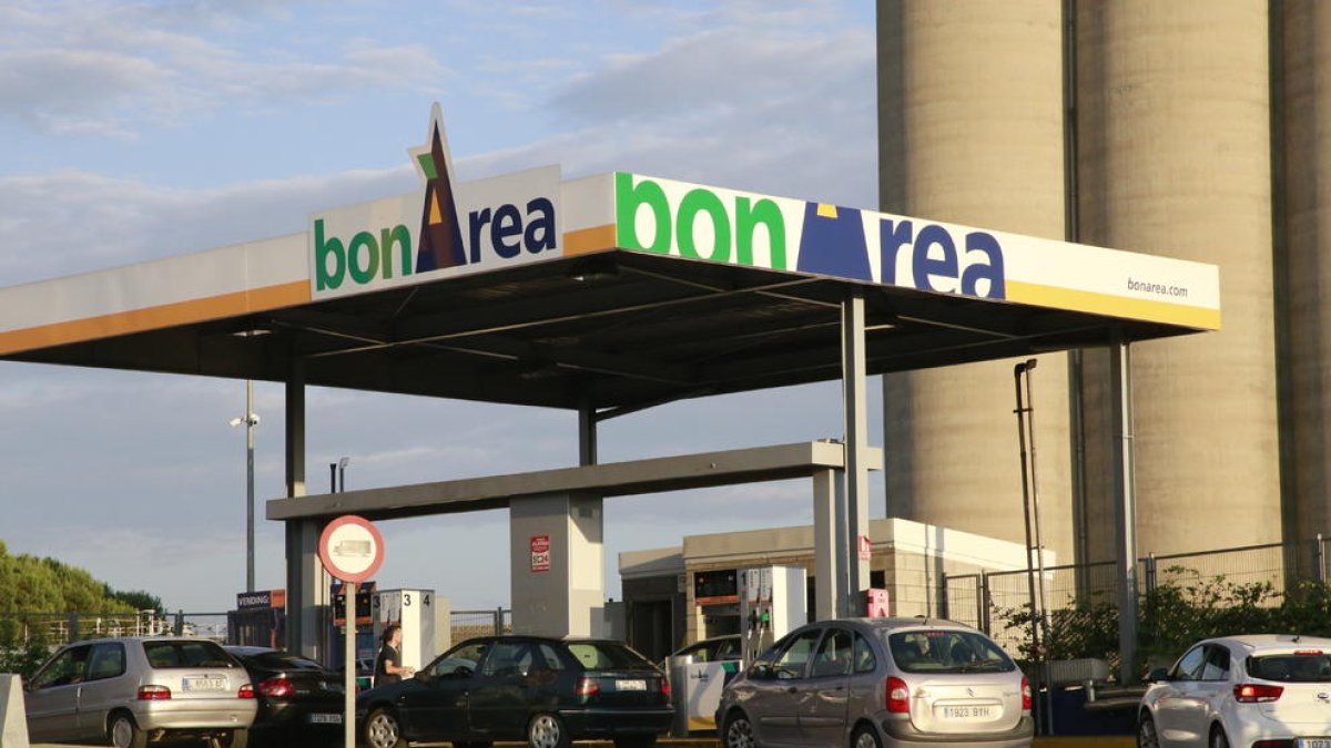 Imatge presa ahir d’una de les gasolineres Bonàrea de Lleida.