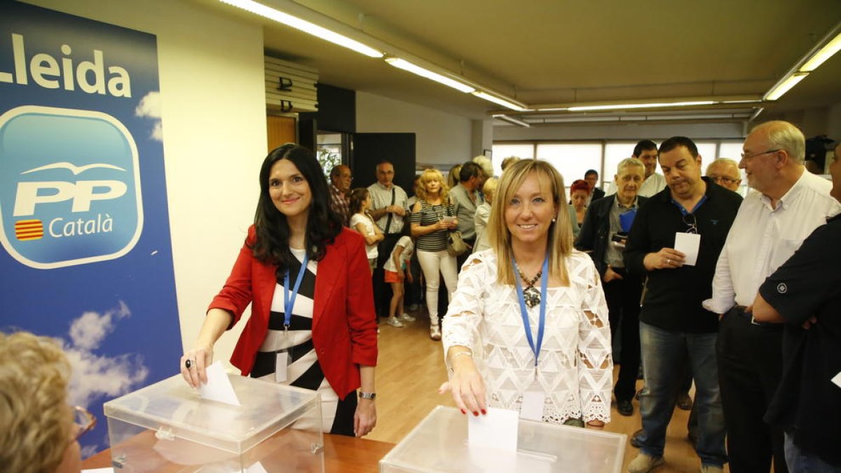 Horcajada i Xandri en el moment de la votació.