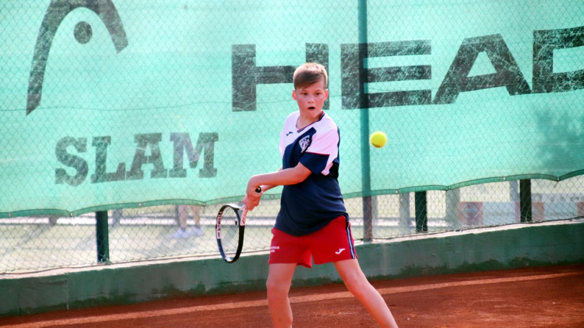 Roger Dolcet, un dels jugadors lleidatans que va jugar ahir.