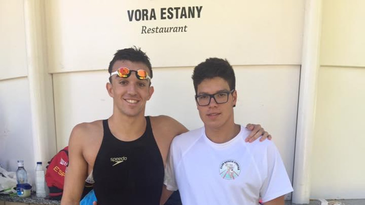 Ferran Julià y Bernat Esteban, después de la prueba de Banyoles.