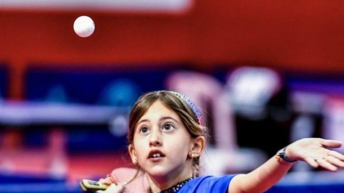 Elsa Benet durante el Campeonato de Catalunya prebenjamín.