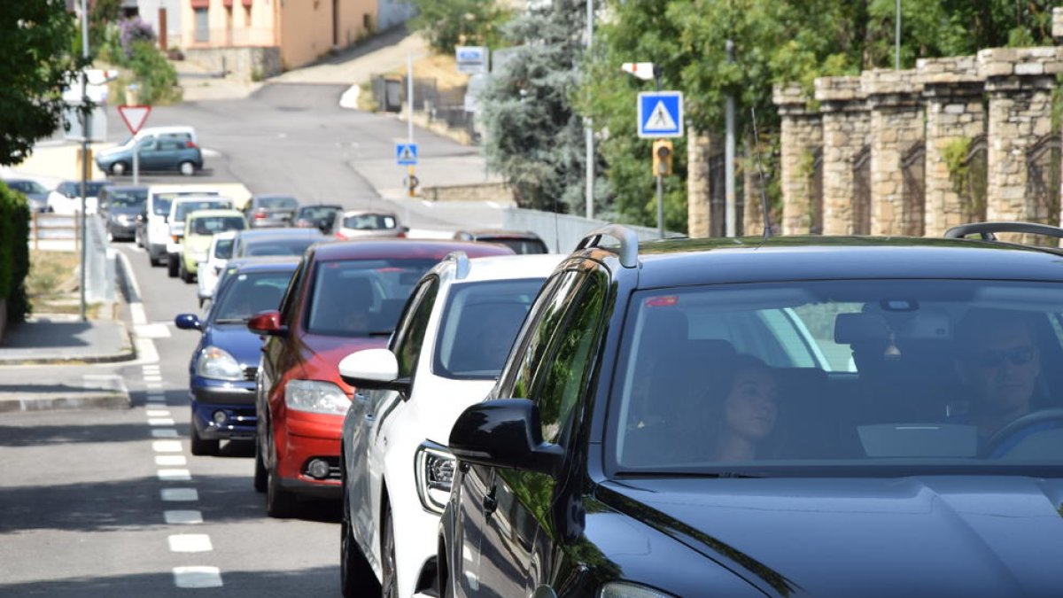 En La Seu se registraron colas en dirección a Andorra.