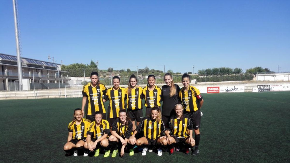 Formació inicial del Pardinyes en l’amistós que va jugar ahir a Barbastre.