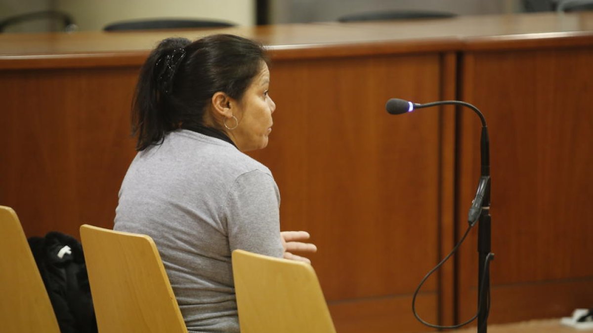 La acusada, ayer, en un momento del juicio.