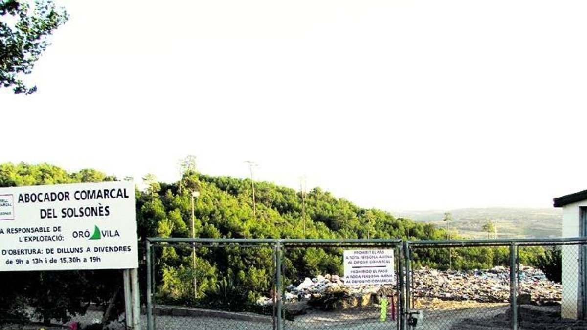 Imatge d’arxiu de l’abocador comarcal del Solsonès.