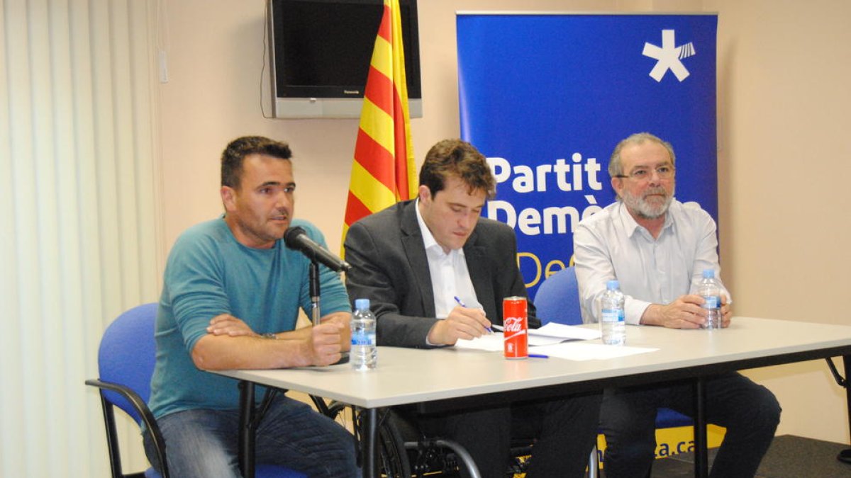 Bonvehí y Reñé durante el acto de presentación del partido.