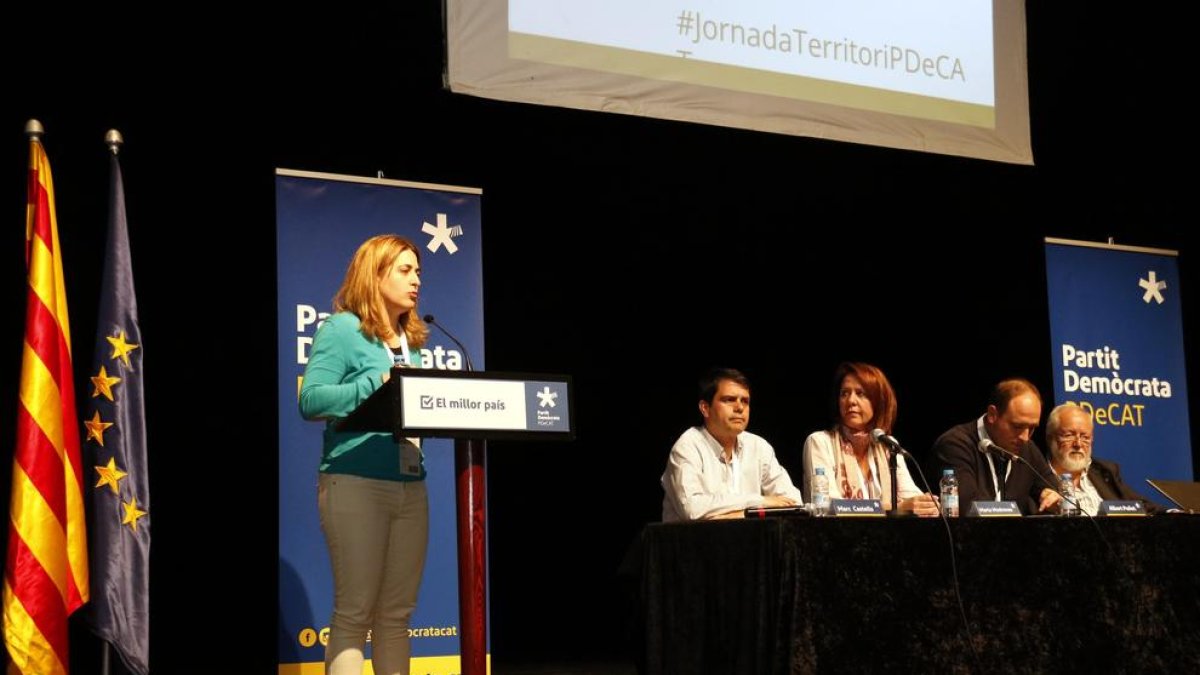 Marta Pascal, a la jornada territorial del PDeCAT a Tàrrega.