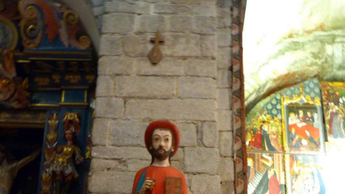 Imatge de la talla de fusta de Sant Jaume d’Arties.