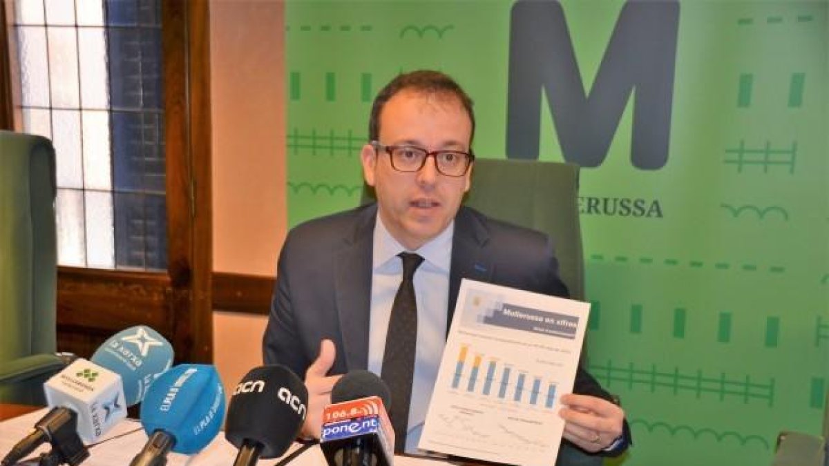 Mollerussa redueix gairebé a la meitat el deute en 6 anys i el situa en 10,9 milions d'euros