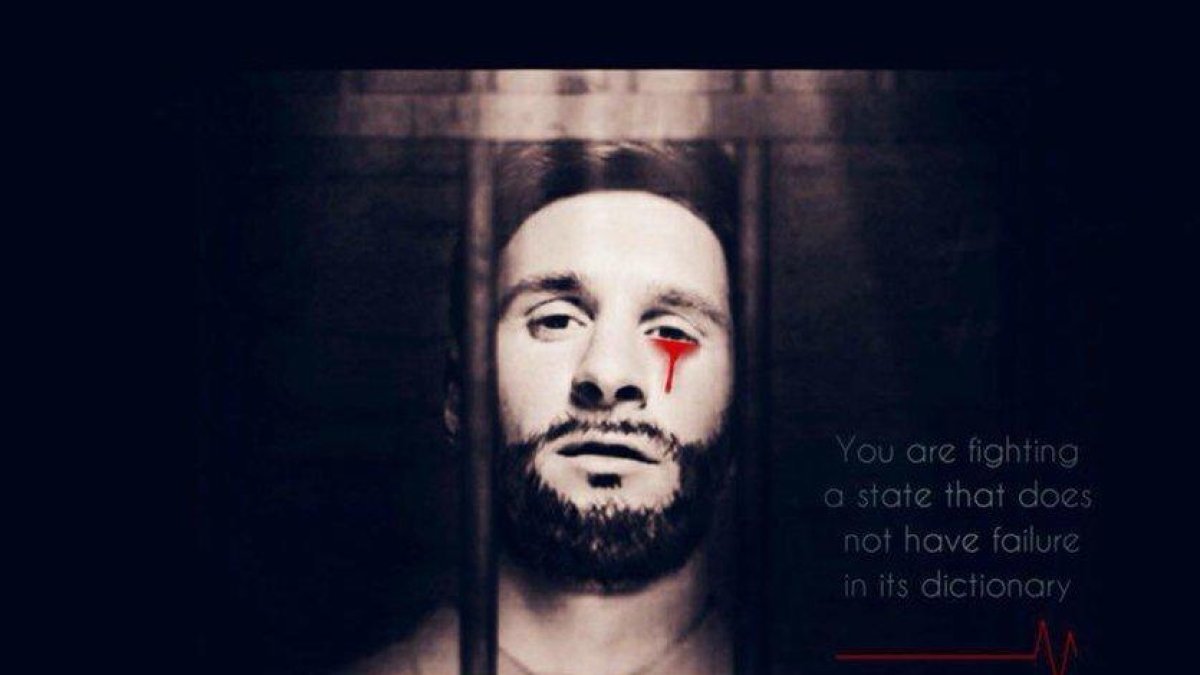 El montaje con la imagen de Leo.