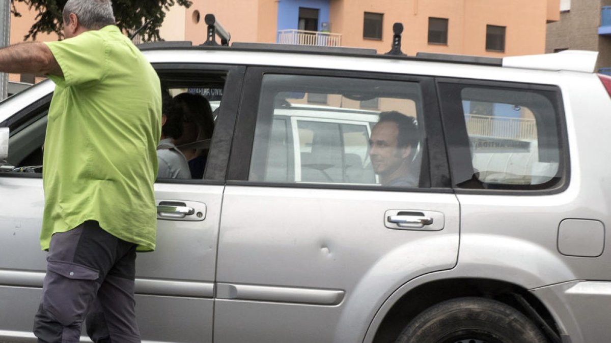 Francesco Arcuri, a su llegada a la comandancia de la Guardia Civil de Granada.