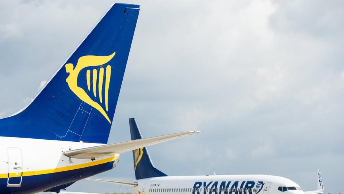 Imagen de archivo de aviones de la compañía Ryanair.