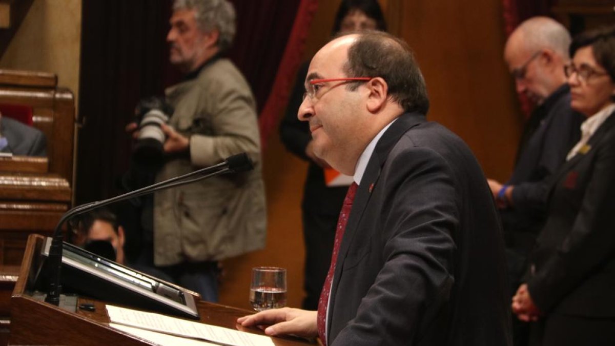 Miquel Iceta, a la Cambra catalana.