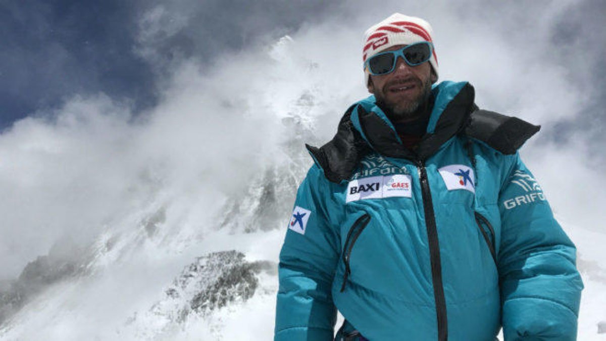 L’alpinista Ferran Latorre, a l’Everest.