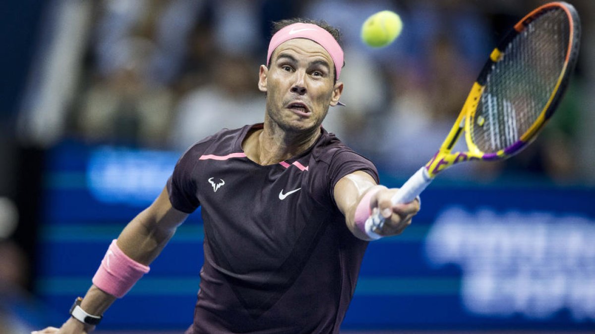 Rafa Nadal, durant el seu partit de debut al US Open.