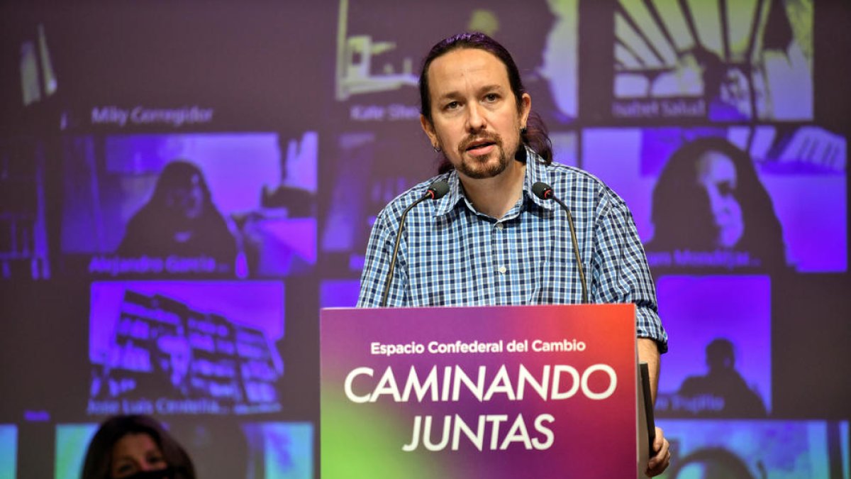 El candidato de Unidas Podemos en Madrid, Pablo Iglesias.