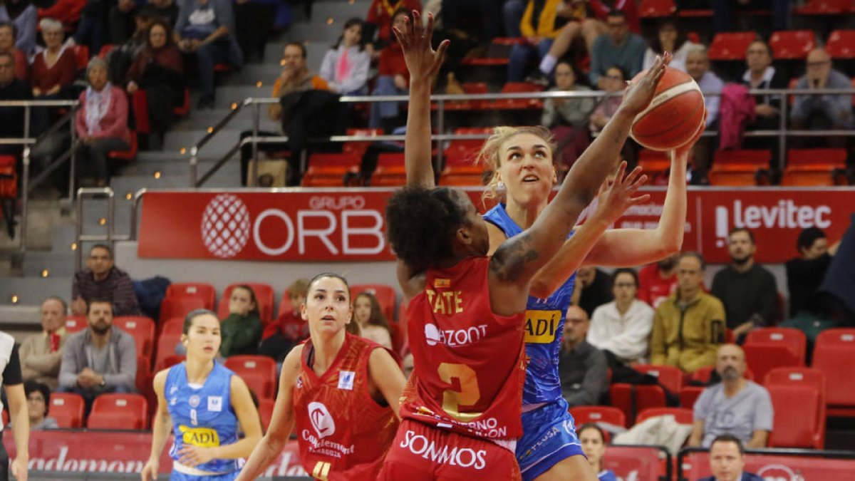 Ari Pujol, durant el partit de dijous passat a Saragossa.