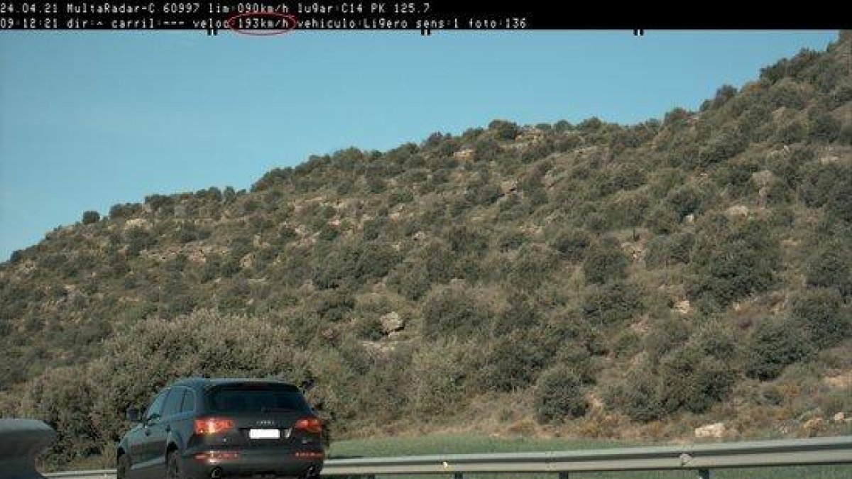 Denunciats tres conductors a la Noguera i l'Urgell per excès de velocitat a la C-14