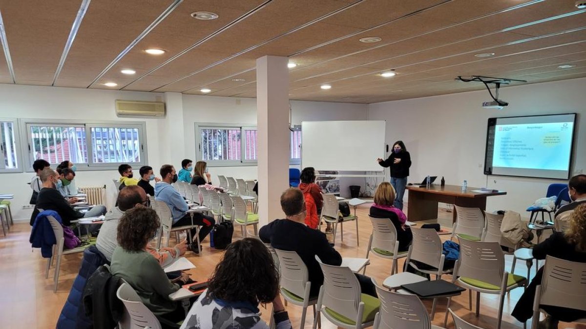 Una vista general de la sessió presencial d’ahir en l’Inefc.
