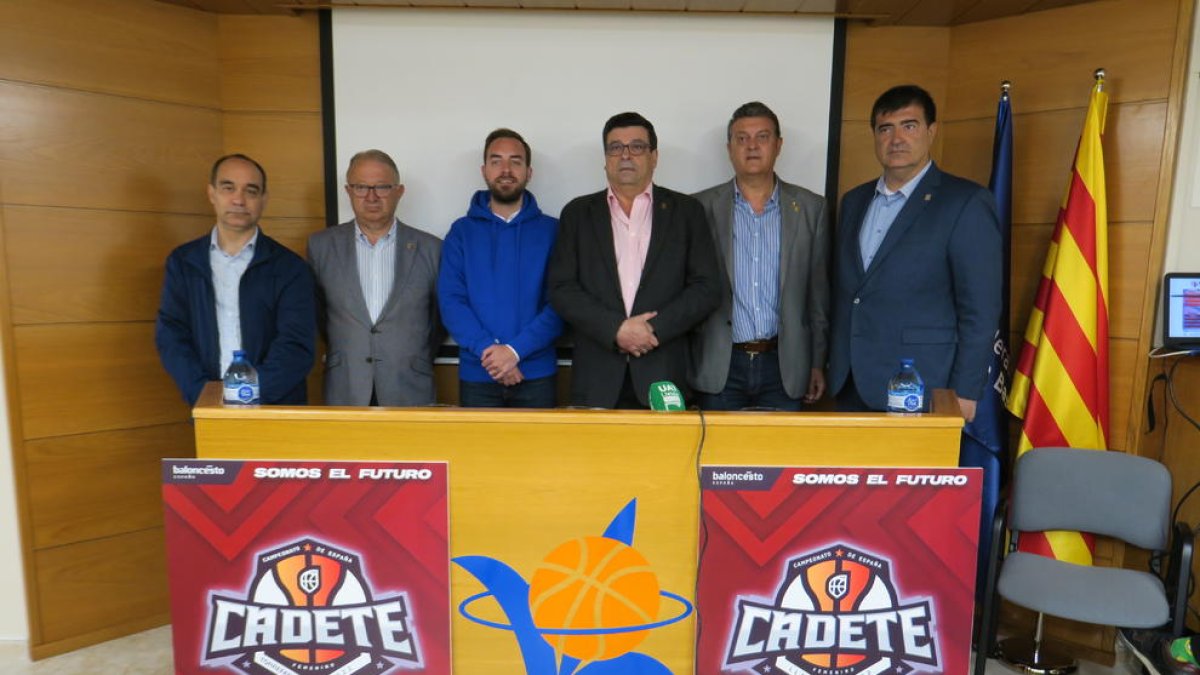 Un moment de la presentació ahir a la delegació a Lleida de l’FCBQ, del campionat d’Espanya.