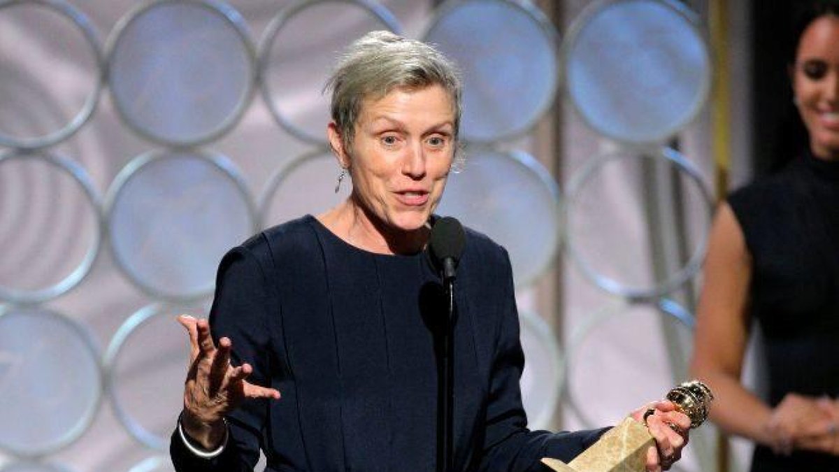Frances McDormand amb l’estatueta.