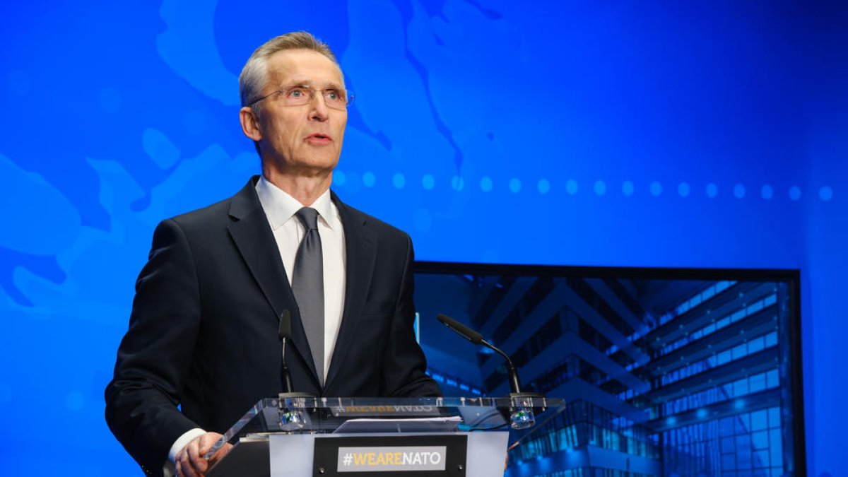 El secretario general de la OTAN, Jens Stoltenberg, en una rueda de prensa