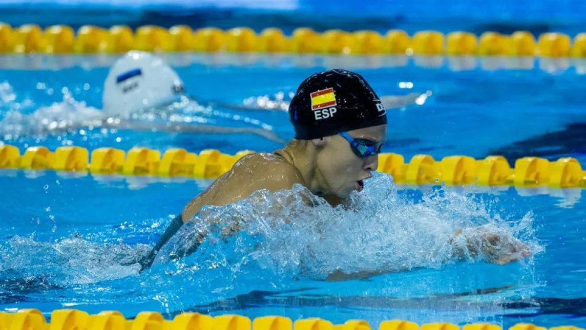 Emma Carrasco, durante la prueba de los 200 metros braza.