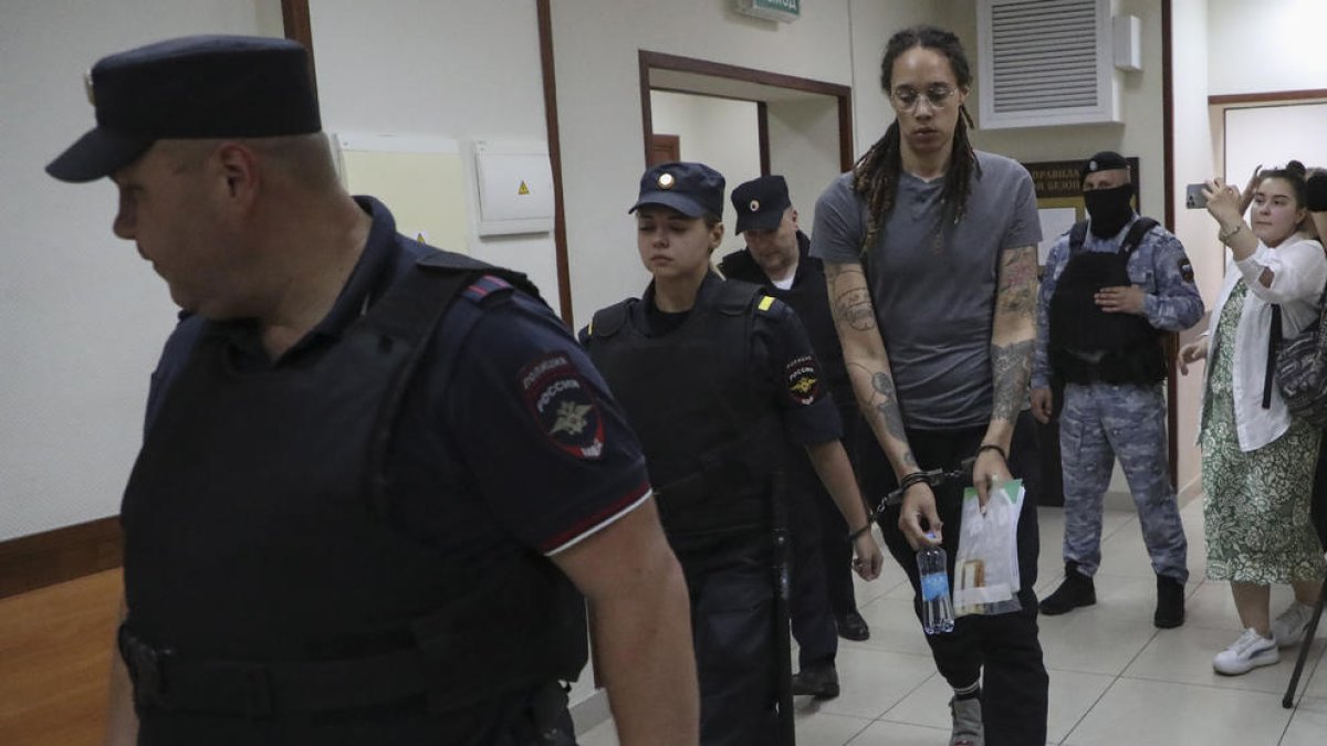 Brittney Griner, quan va ser condemnada a Rússia.