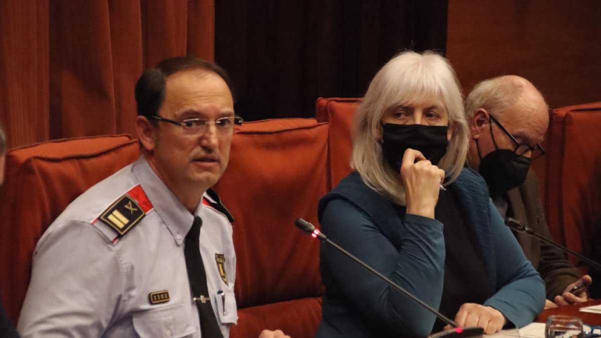 El comissari en cap Josep Maria Estela ahir al Parlament.