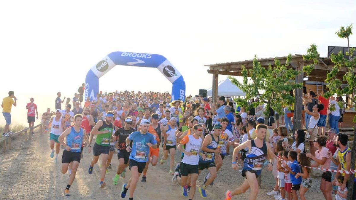 Momento de la salida de la prueba, ayer en Alcoletge.