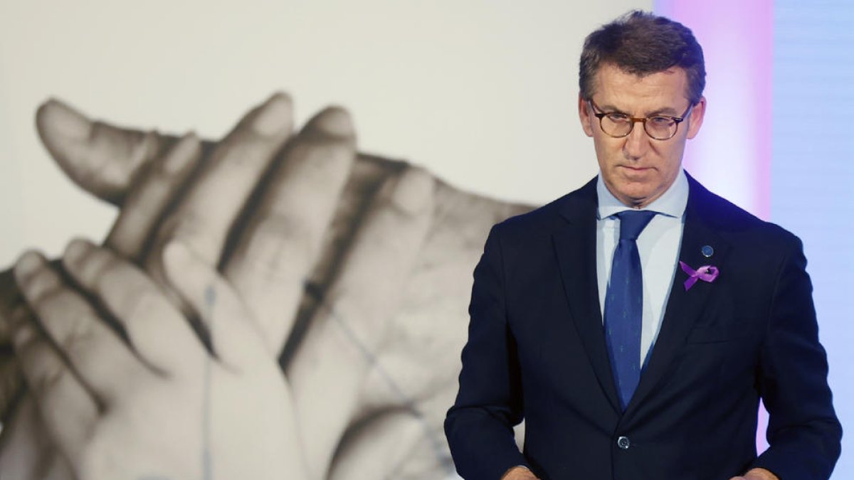 El president de la Xunta, Alberto Núñez Feijóo, ahir en un acte.