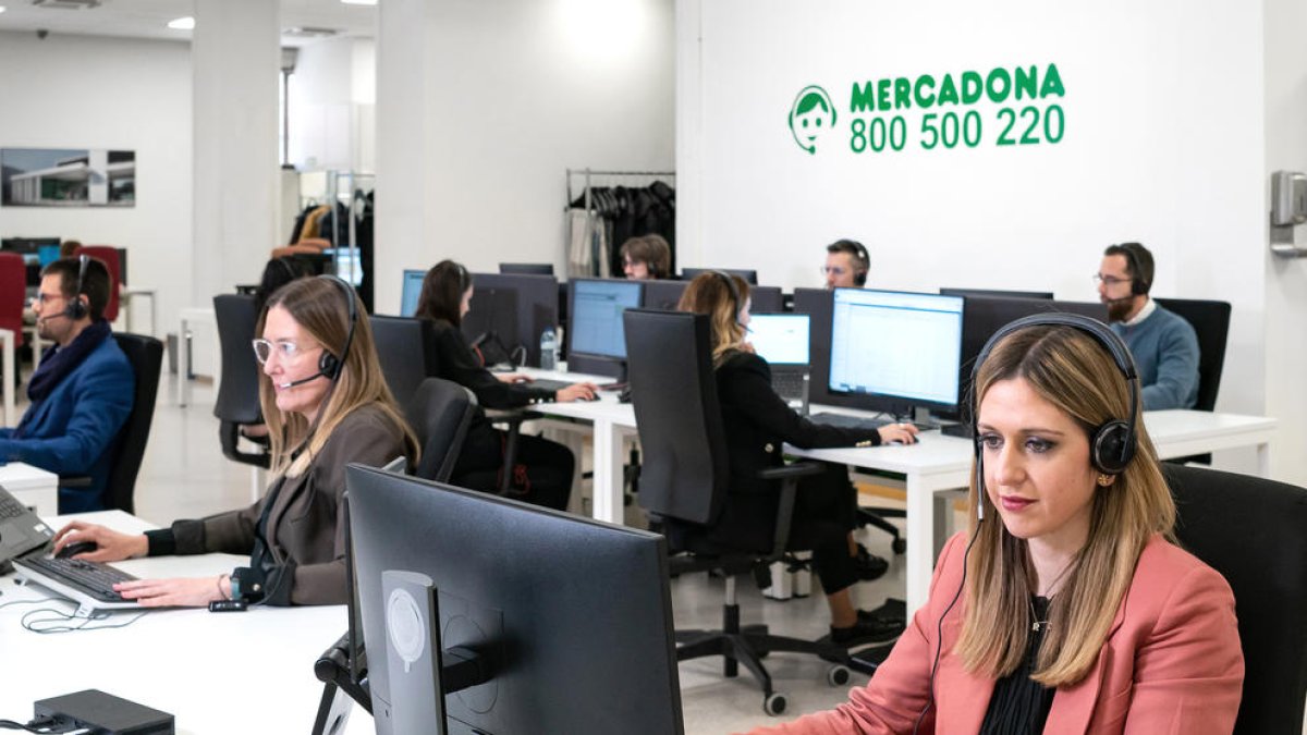 El equipo de atención al cliente de Mercadona.