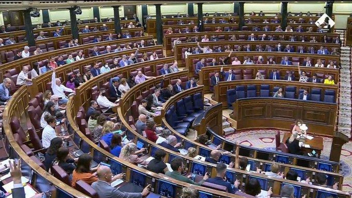 Un momento de la sesión del Congreso de los Diputados.