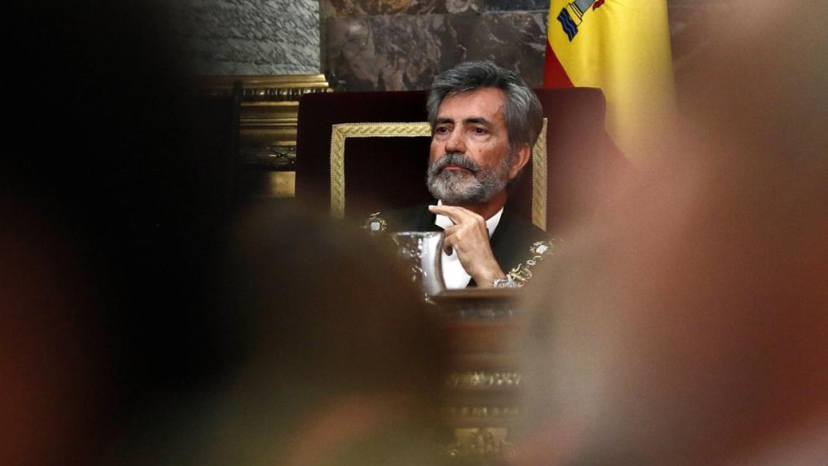 El president del CGPJ, Carlos Lesmes, en una imatge d’arxiu.