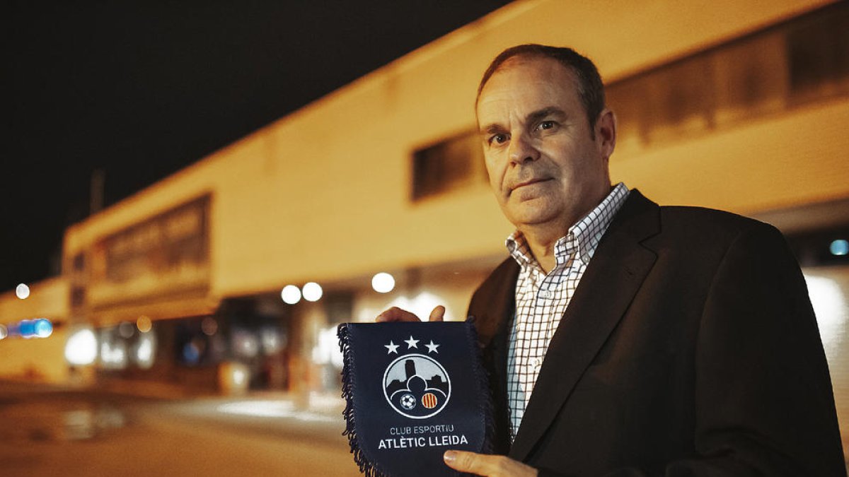 Albert y Jordi Esteve, en una foto de 2014 en sus primeros años al frente del Lleida Esportiu.