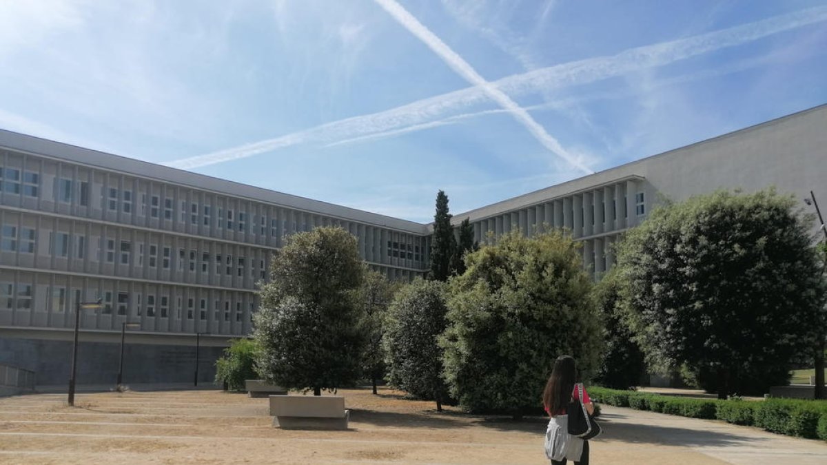 El aula exterior se habilitará en este espacio junto a la facultad de Educación en el campus de Cappont.