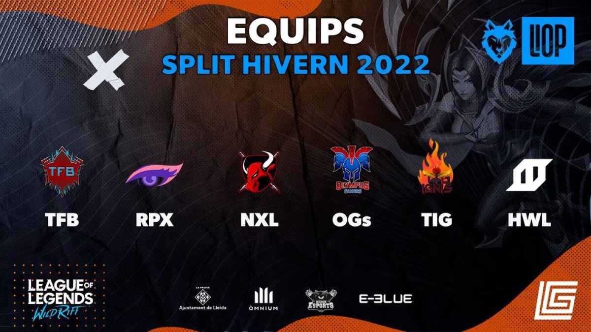 Els equips participants.