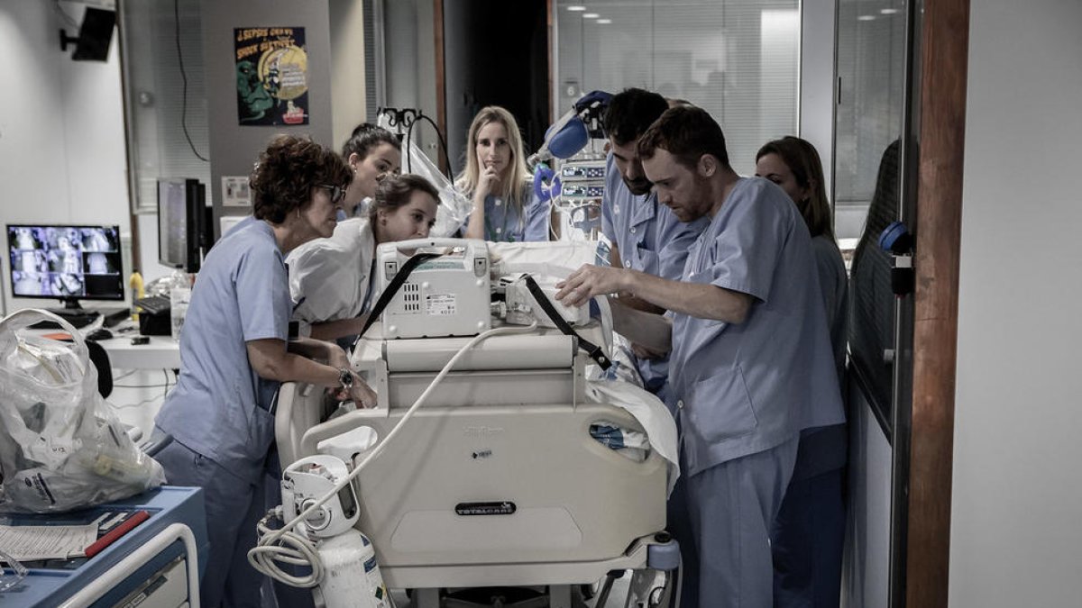 Imagen de archivo del equipo de la Unidad de Trasplantes del Hospital Arnau de Vilanova de Lleida.