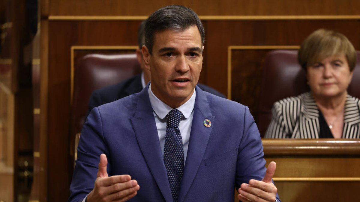 El president del Govern espanyol, Pedro Sánchez, al Congrés.