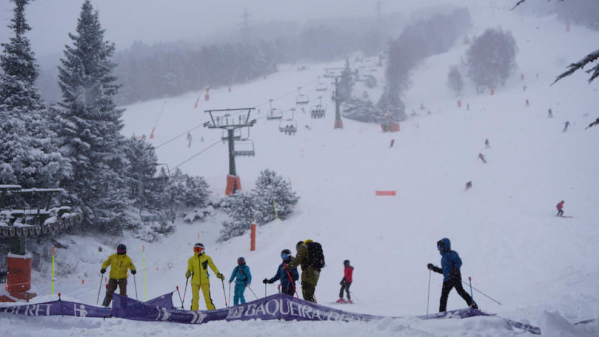 Esquiadors a Baqueira Beret.