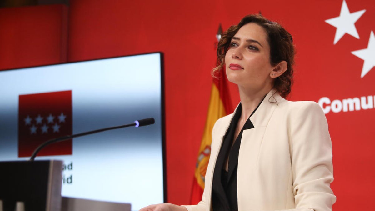 La presidenta madrilenya, la popular Isabel Díaz Ayuso.