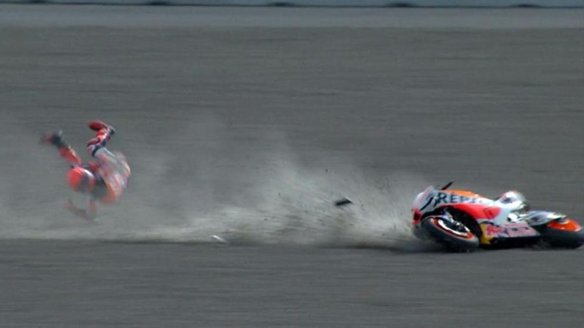 Momento en el que Marc sale rodando por la escapatoria.