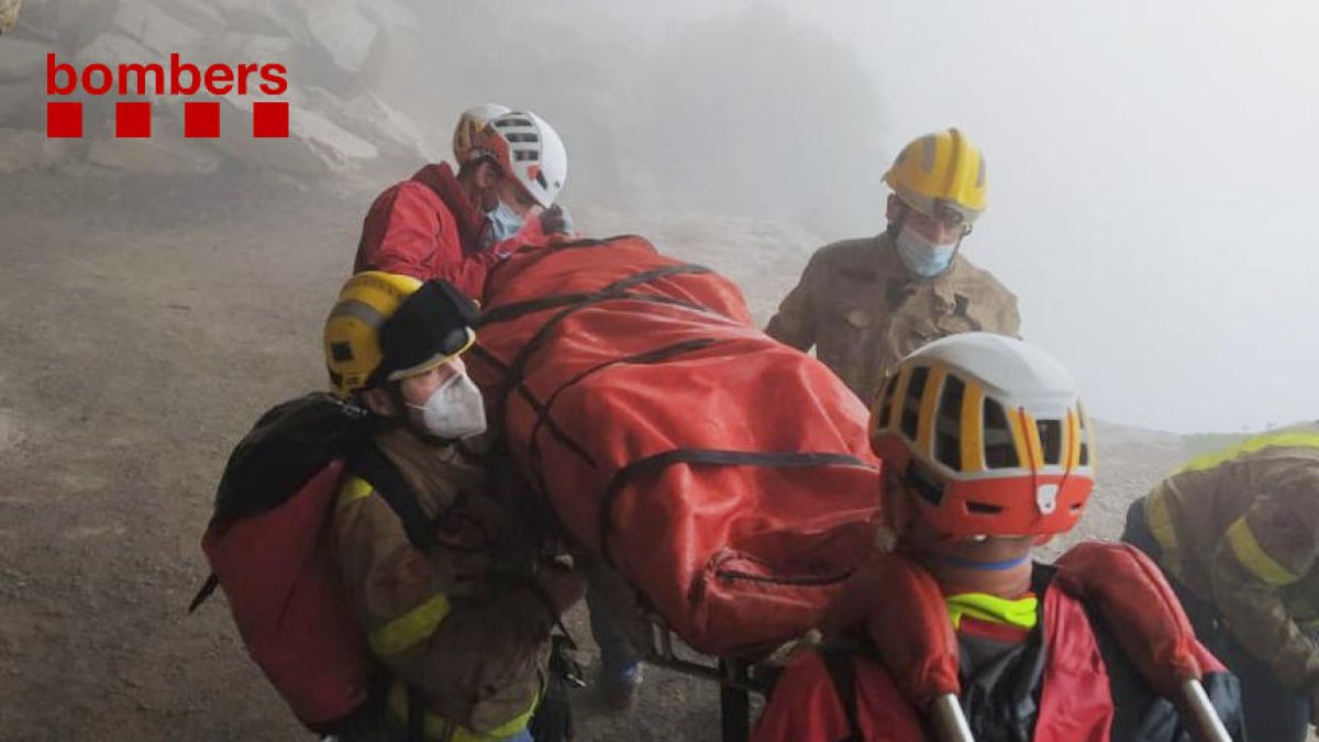 Un dels rescats realitzats pel cos de bombers aquesta Setmana Santa