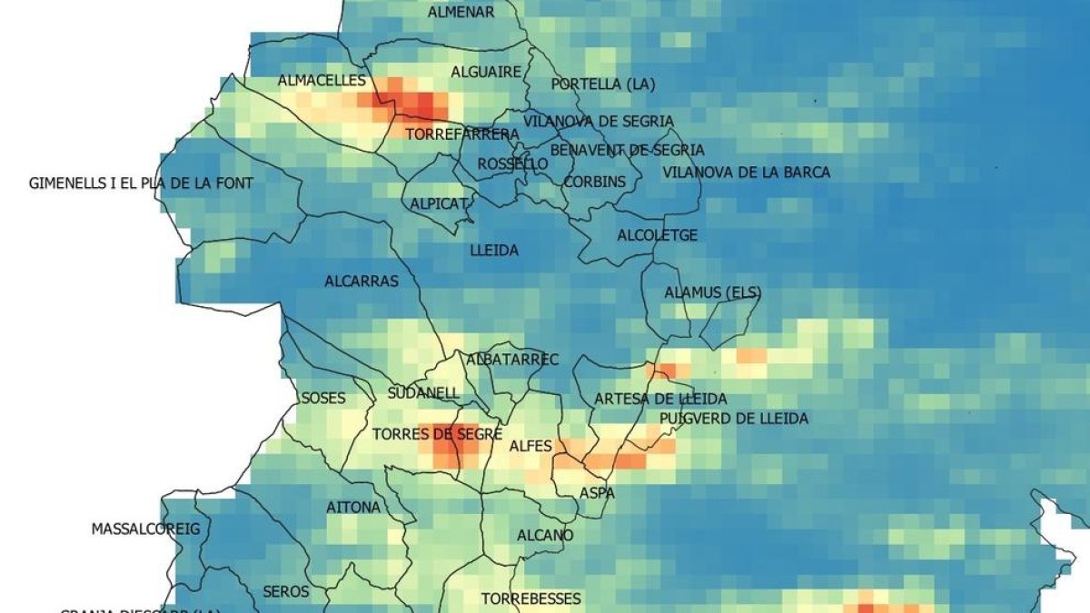 Primera pedregada de la temporada a Ponent que se suma als danys per les gelades