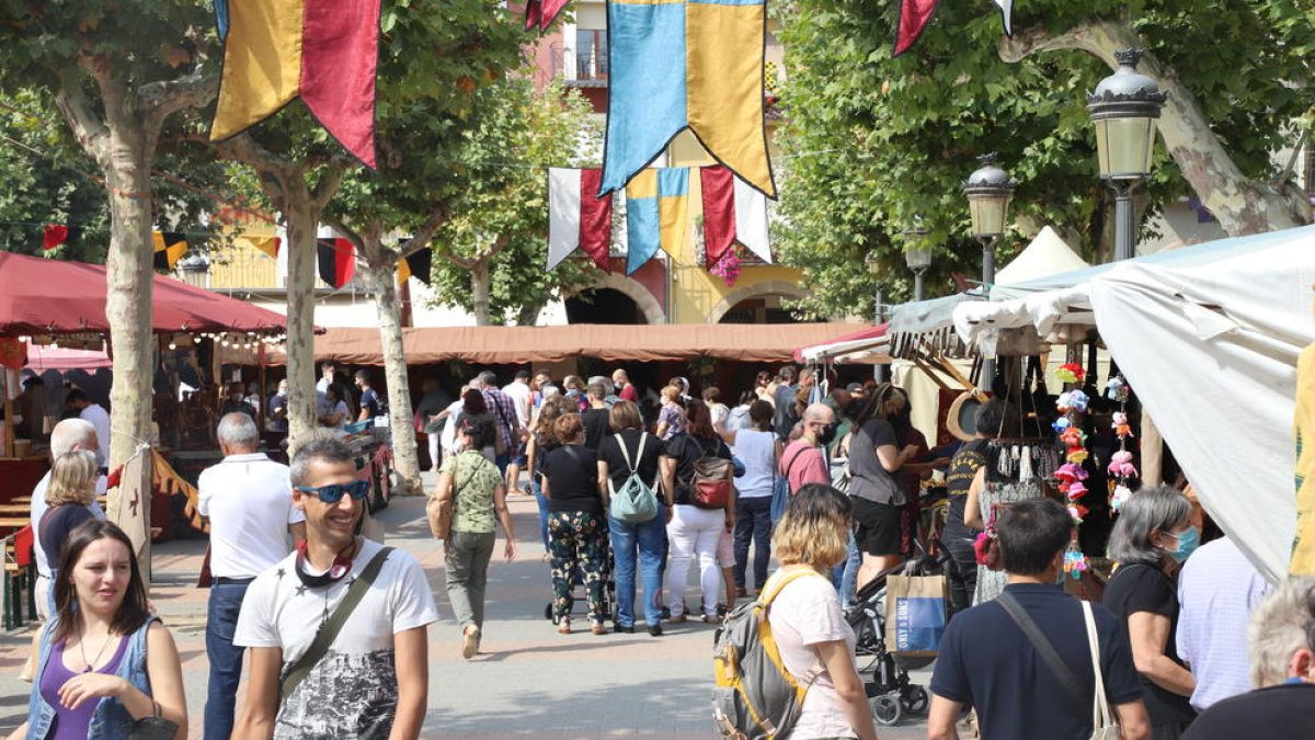 El mercado medieval en la plaza Mercadal en la pasada edición.